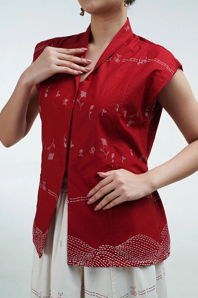 Kembali Encim Sleeveless Red - Damakara