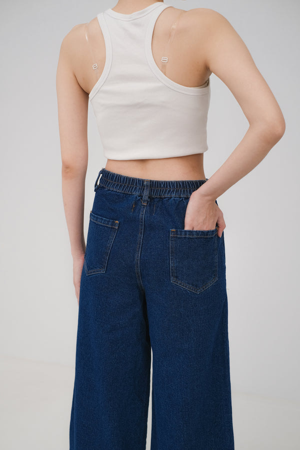 Jessica Ripped Jeans Dark Blue - Ambra La Moda