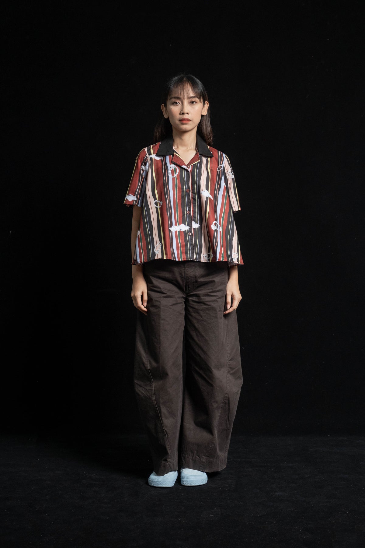 Dama Shortsleeve Shirt Maroon - Dua Design