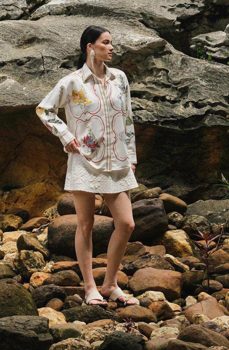 Otto Tealia Long Sleeve Shirt Red Teallia - Kyrra