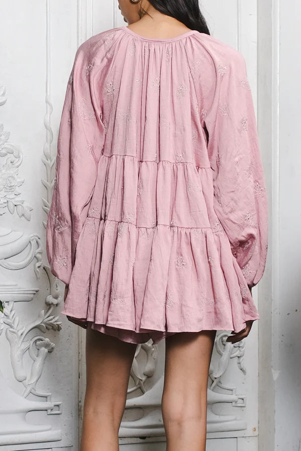 Noa Bohemian Dress Pink - Kyrra