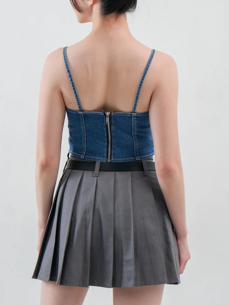 Emery Tennis Skirt Grey - Ambra La Moda