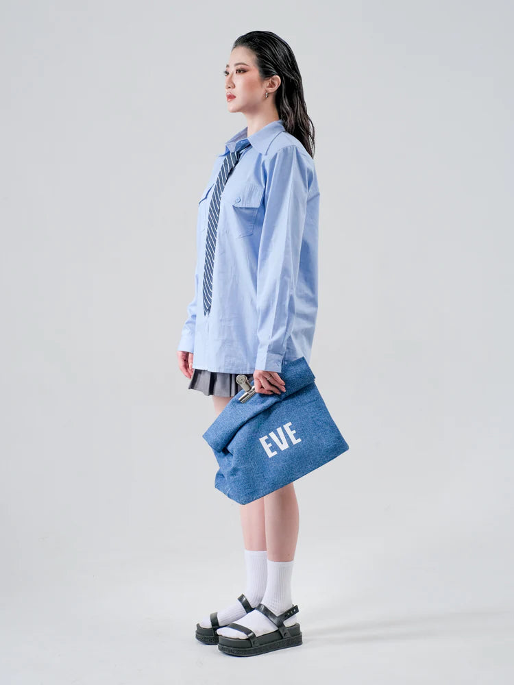 Frankie Shirt Powder Blue - Ambra La Moda
