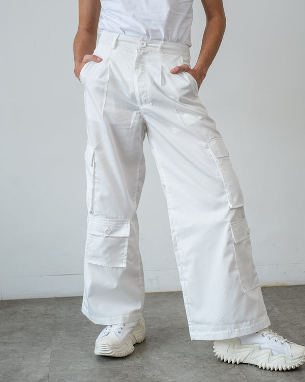 London Cargo Pants White - Ambra La Moda