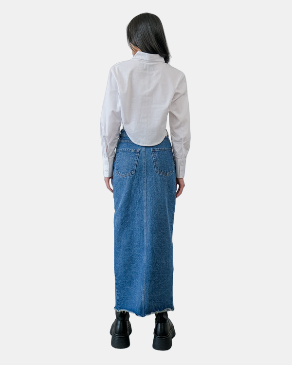 Eve Denim Maxi Skirt - Ambra La Moda