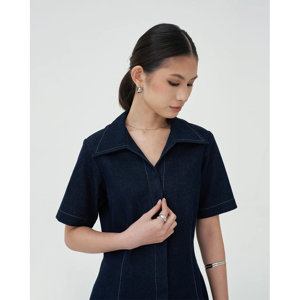Damson Shortsleeves Denim Shirt - Acheté de Nous