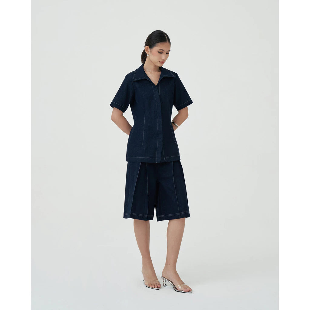 Damson Shortsleeves Denim Shirt - Acheté de Nous
