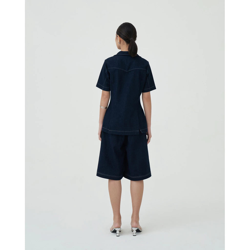 Damson Shortsleeves Denim Shirt - Acheté de Nous