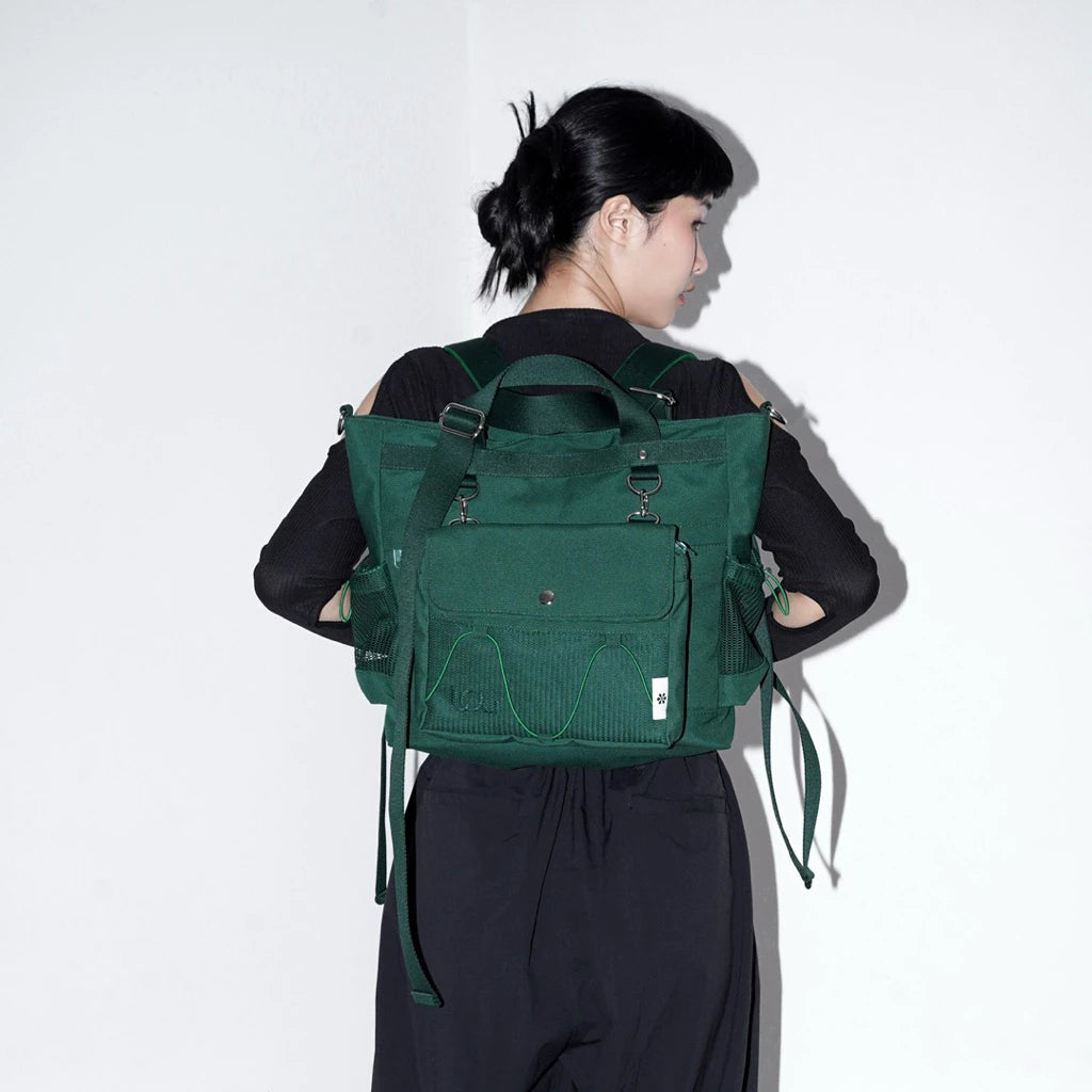 Debris Totebag Green - Lou Tropics