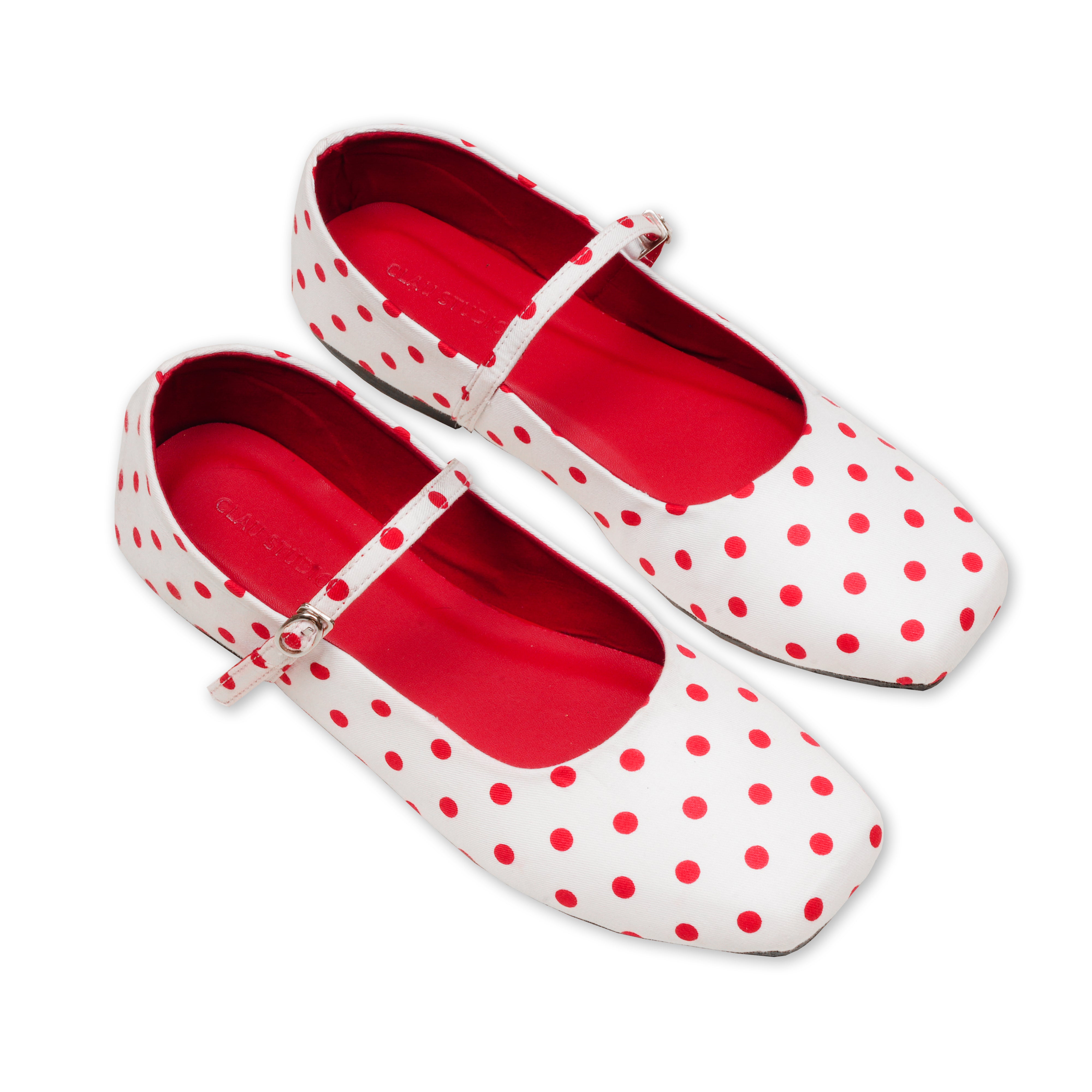 Dotte Polkadot Flats Cherry Milk - Clau Studios
