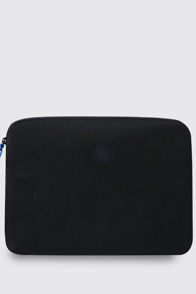 Black laptop sleeve by Exsport Bag on a light gray background