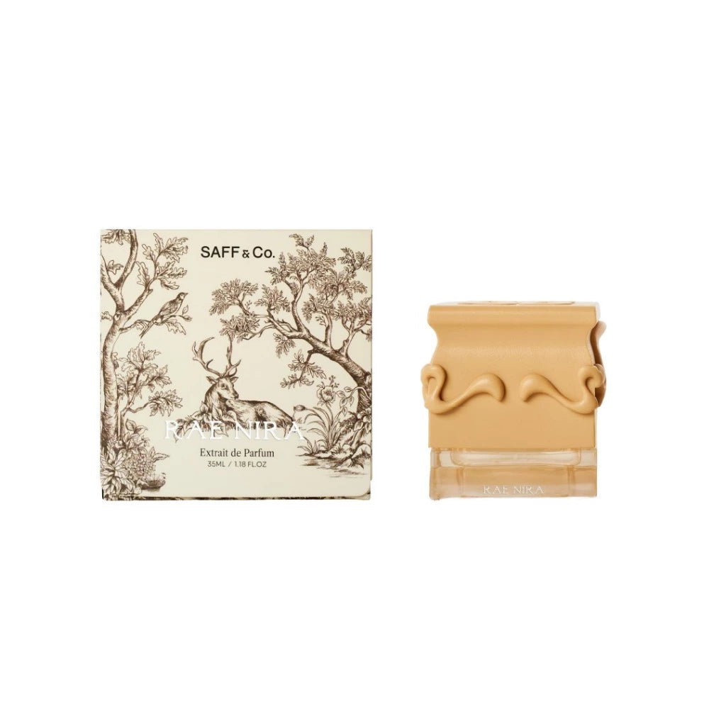 Saff & Co. Rae Nira perfume bottle and packaging on a white background
