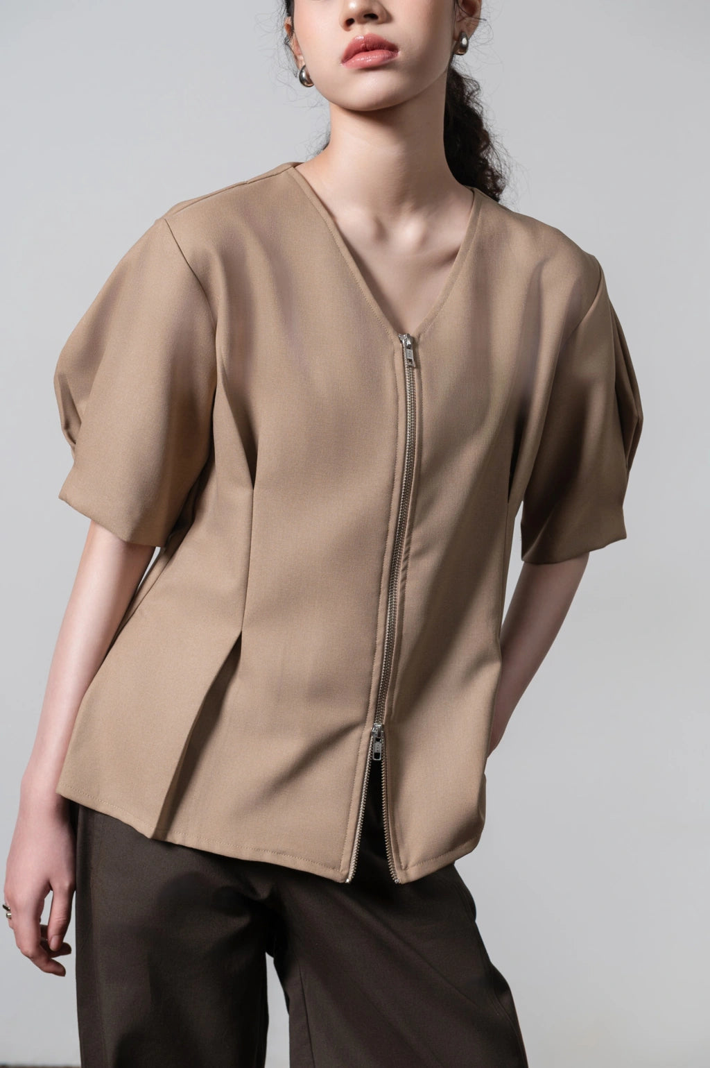 Sabi Blouse Khaki - Kajuaruna