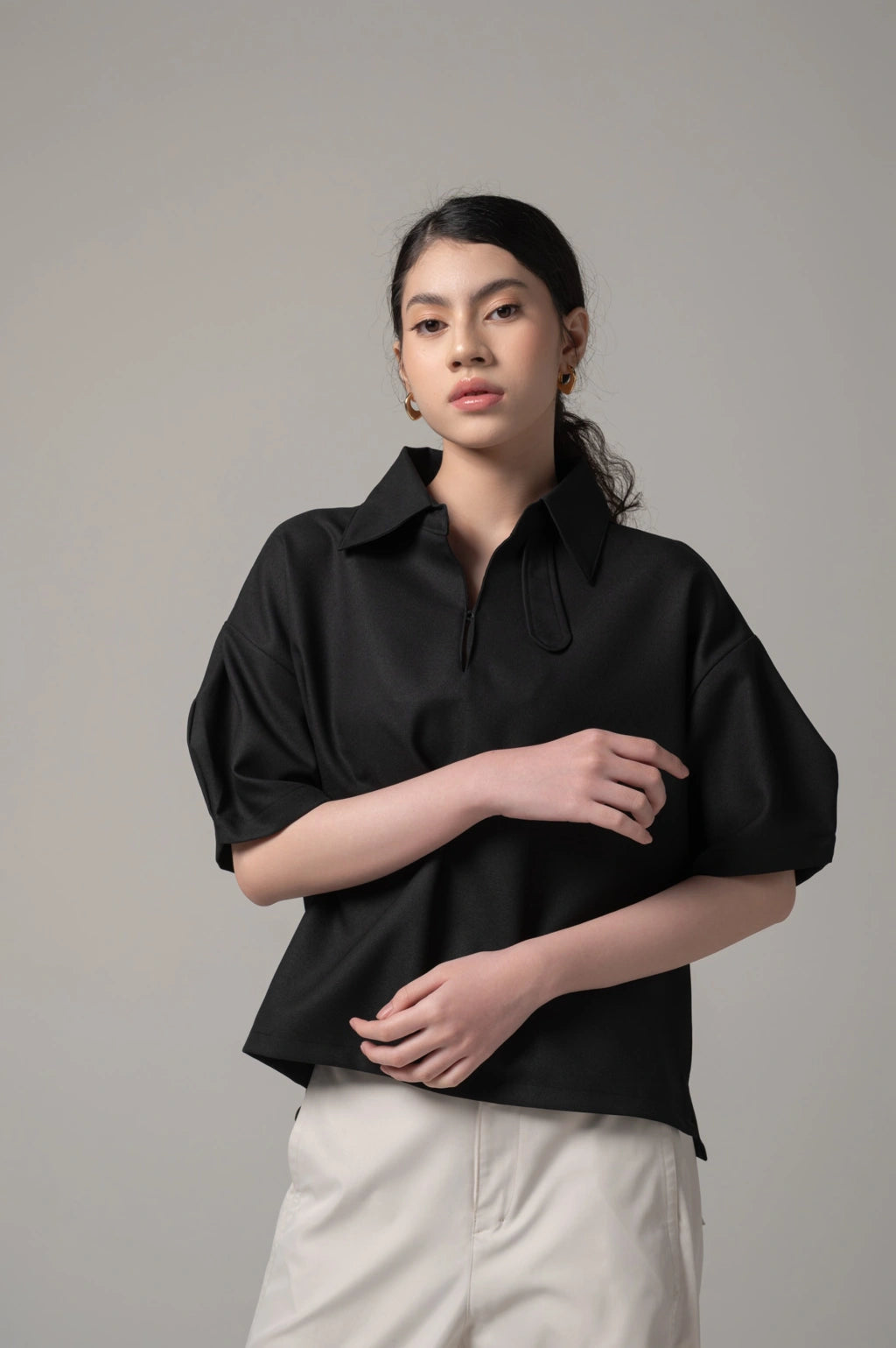 Rowe Blouse Black - Kajuaruna