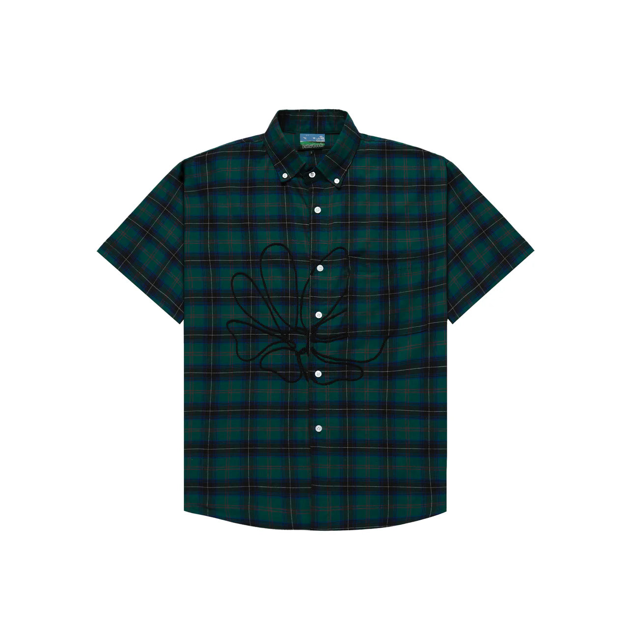Flower Plaid Shirt Green - Better Goods