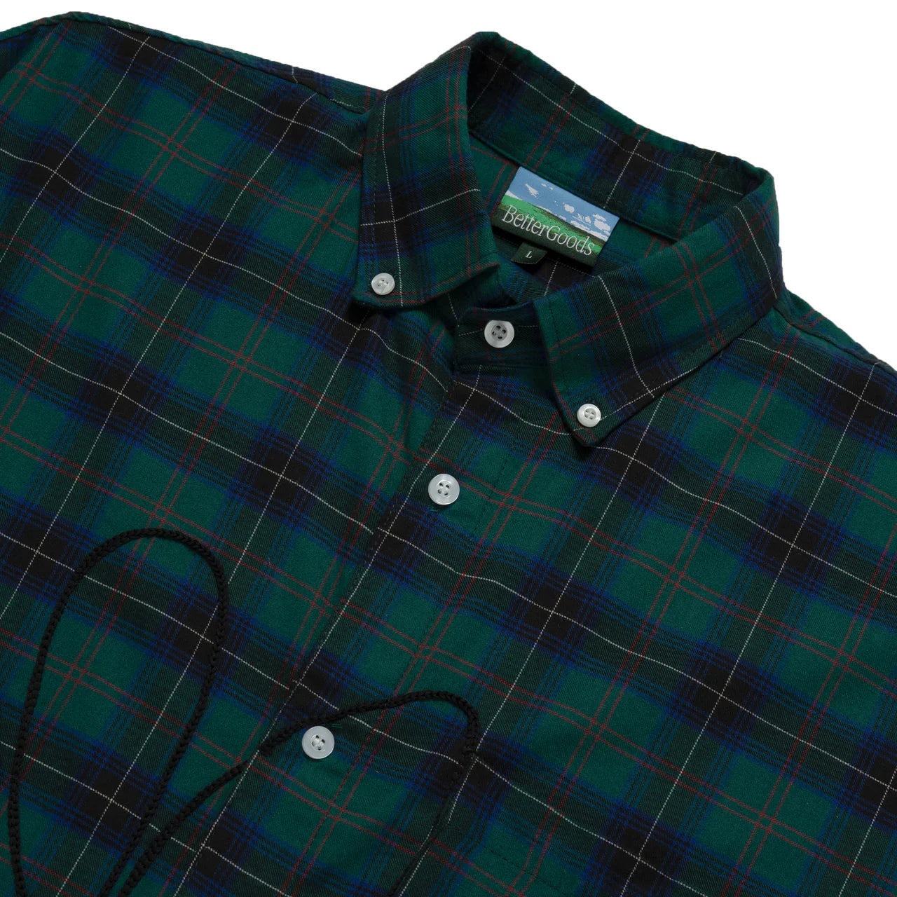 Flower Plaid Shirt Green - Better Goods