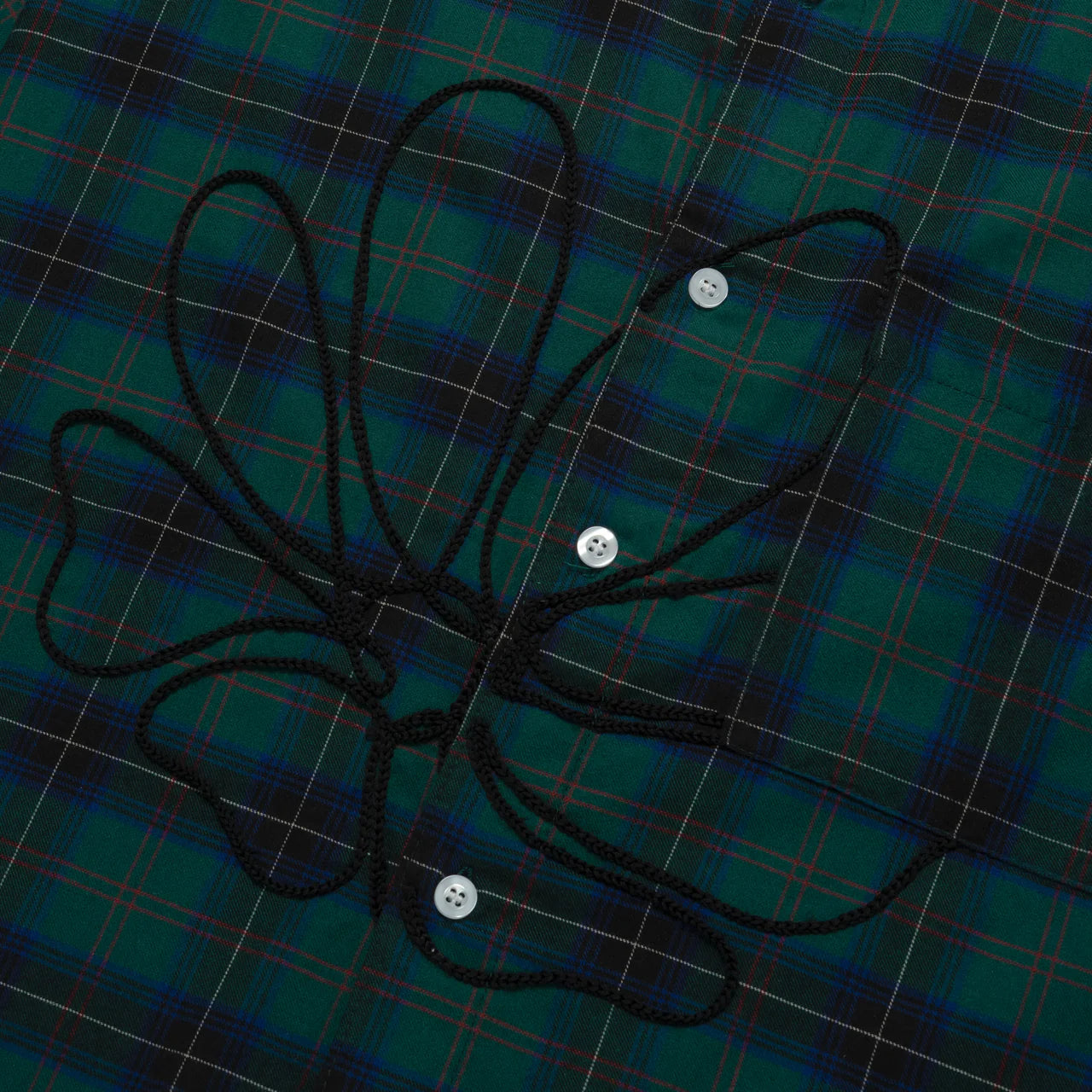 Flower Plaid Shirt Green - Better Goods