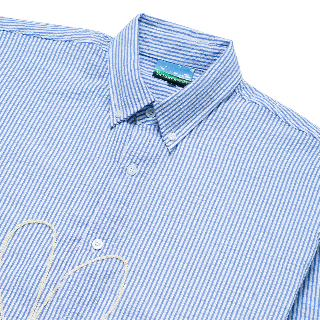 Floral Stripe Shirt White - Better Goods