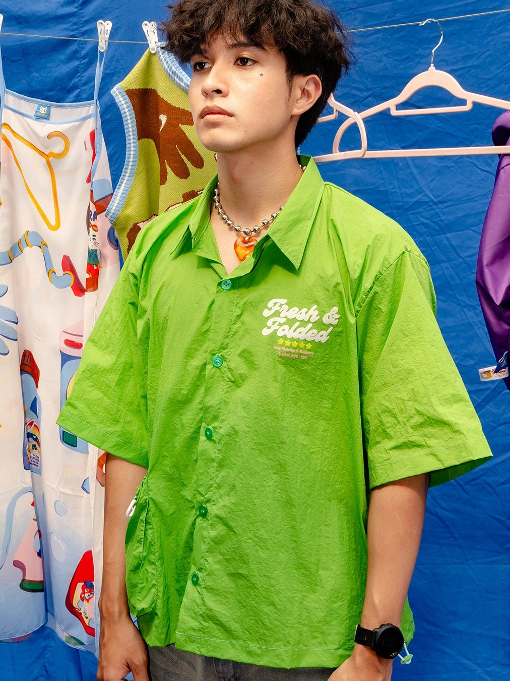 Fluff Van Workshirt Green - Oh.Irv