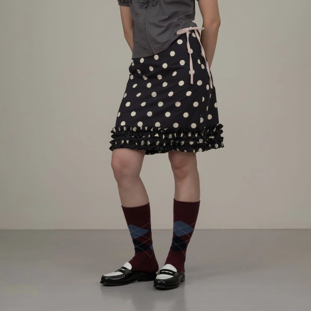 Frill Polka Skirt - Argyle & Oxford