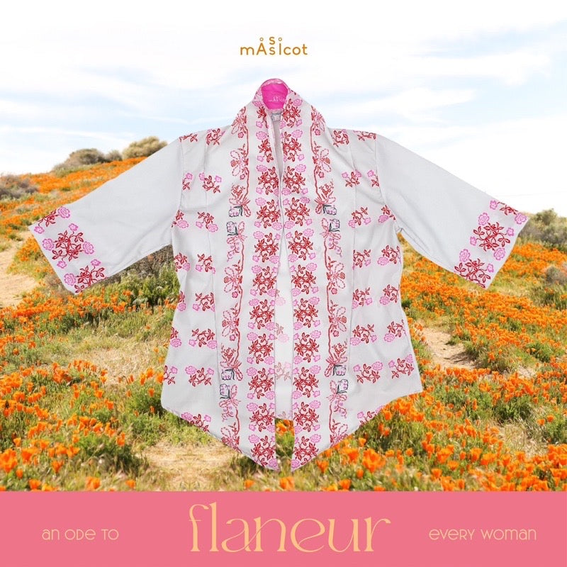 Ribbon Kebaya White - Massicot