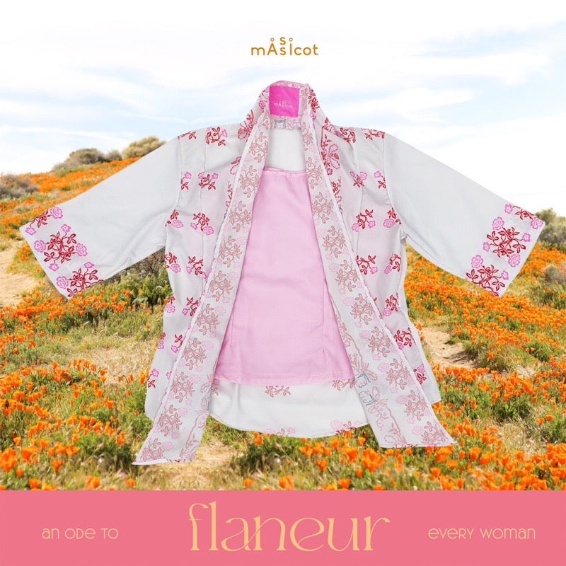 Ribbon Kebaya White - Massicot