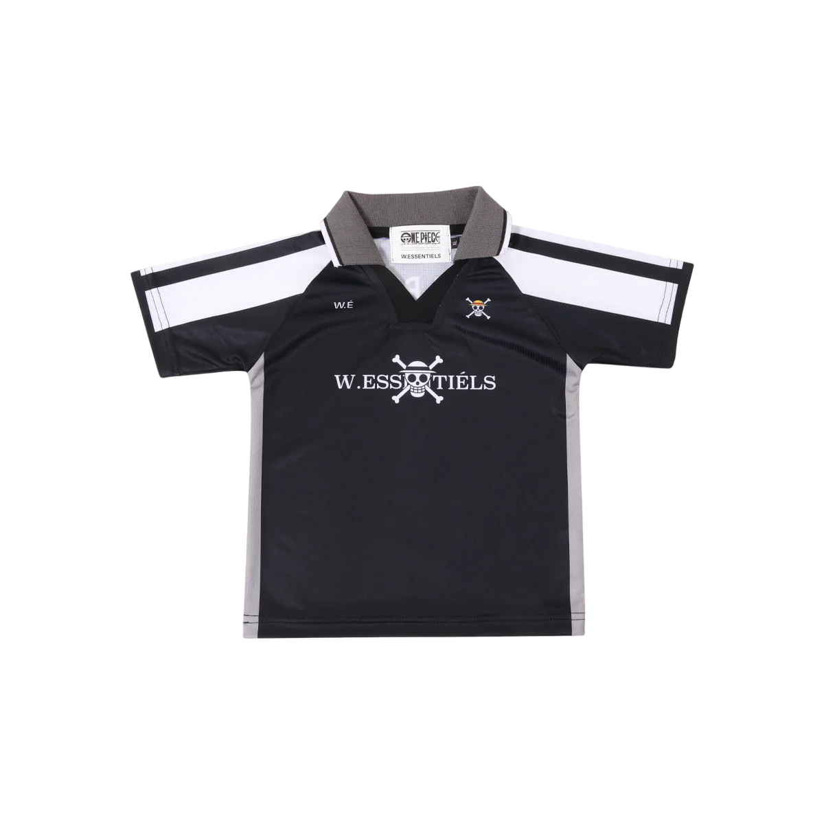 HGL Bambini - W.ESS x One Piece Kids AC Strawhat Home Jersey Black - W.Essentiels Primavera