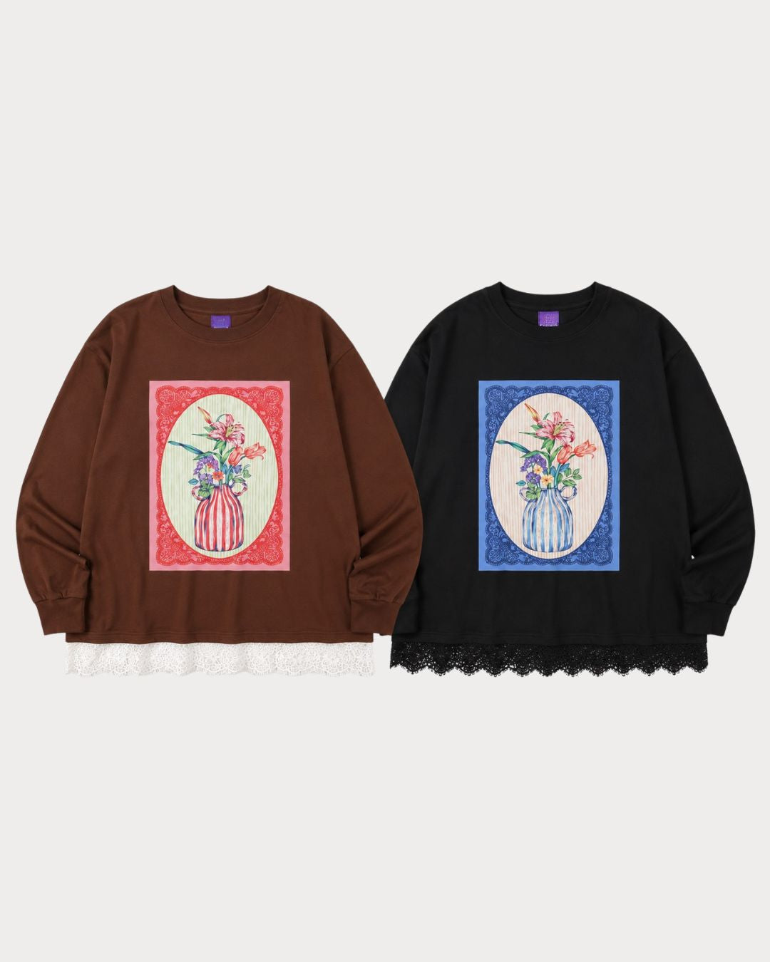 Bloom Long Tee Black - Tuff Puff