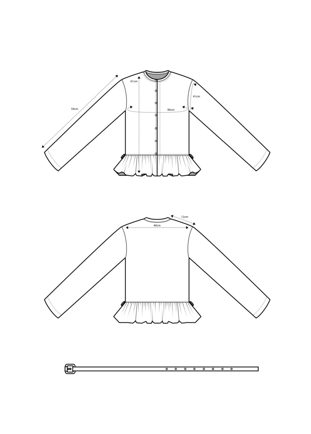 Bordeaux Tutu Shirt With Belt Maroon - Argyle & oxford