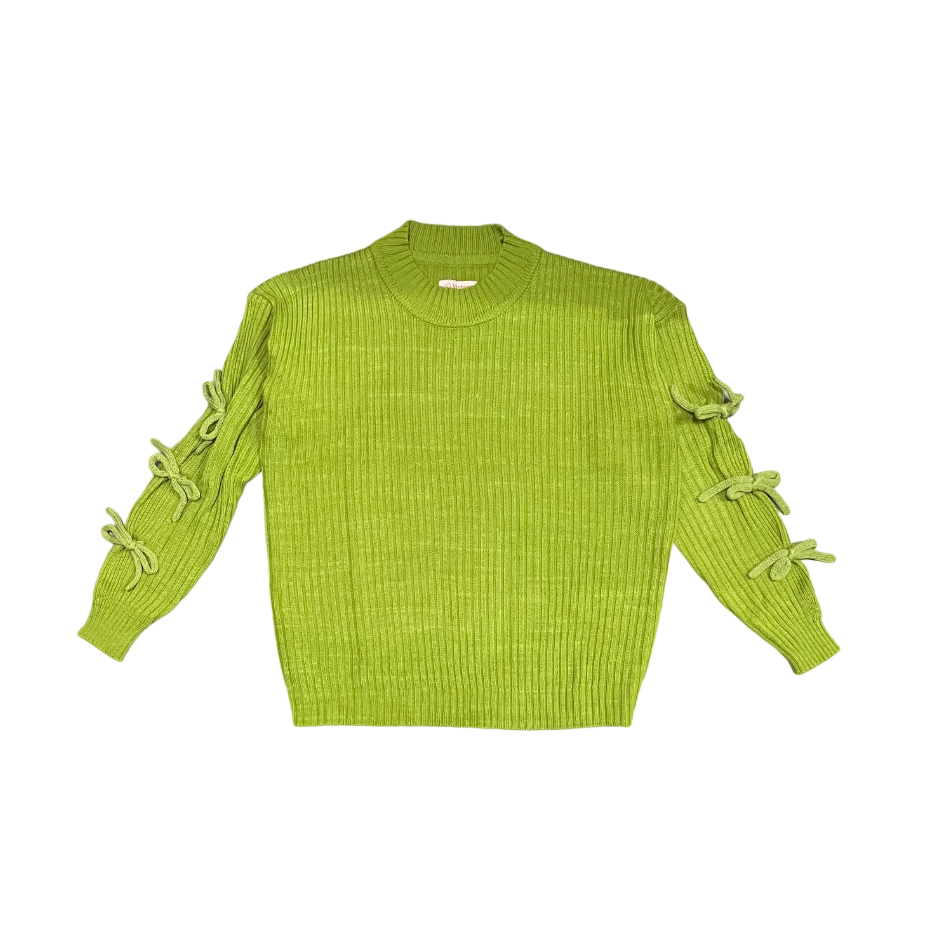 Chiquita Ribbon Sweater Avocado - Vintage House
