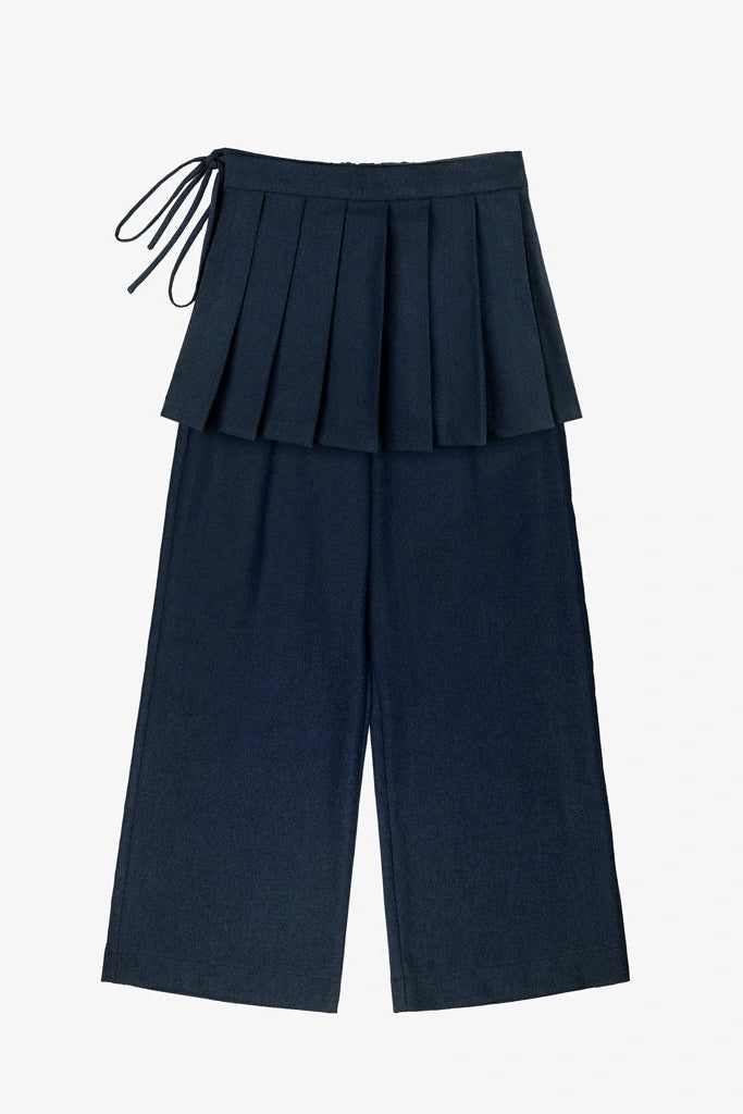 Iroha Layered Pants Blue Denim - Tome Ame