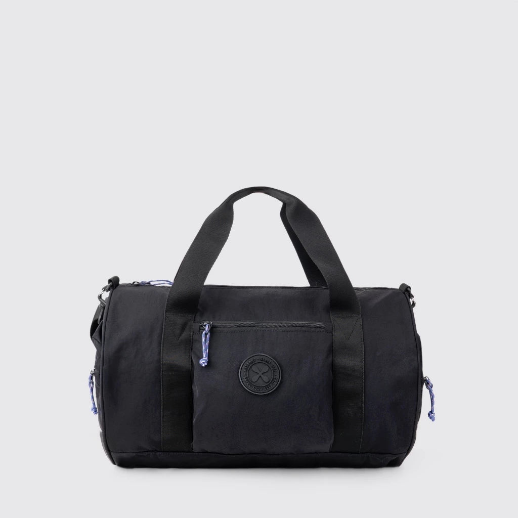 Black Export Bags duffel bag on a light gray background