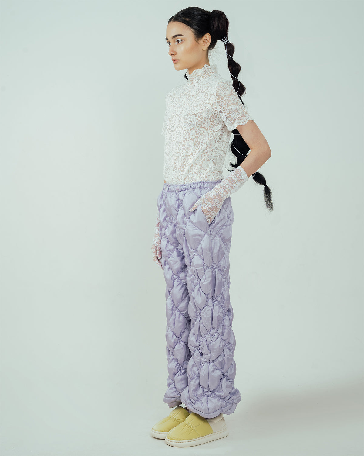 Quilted Pants Lilac - High On Life
