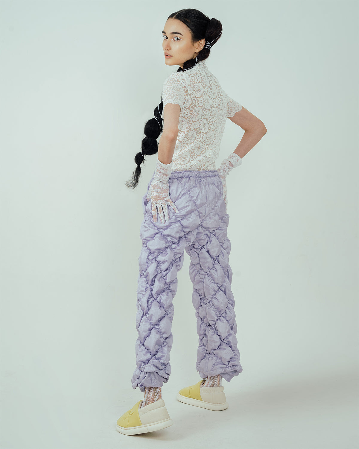 Quilted Pants Lilac - High On Life