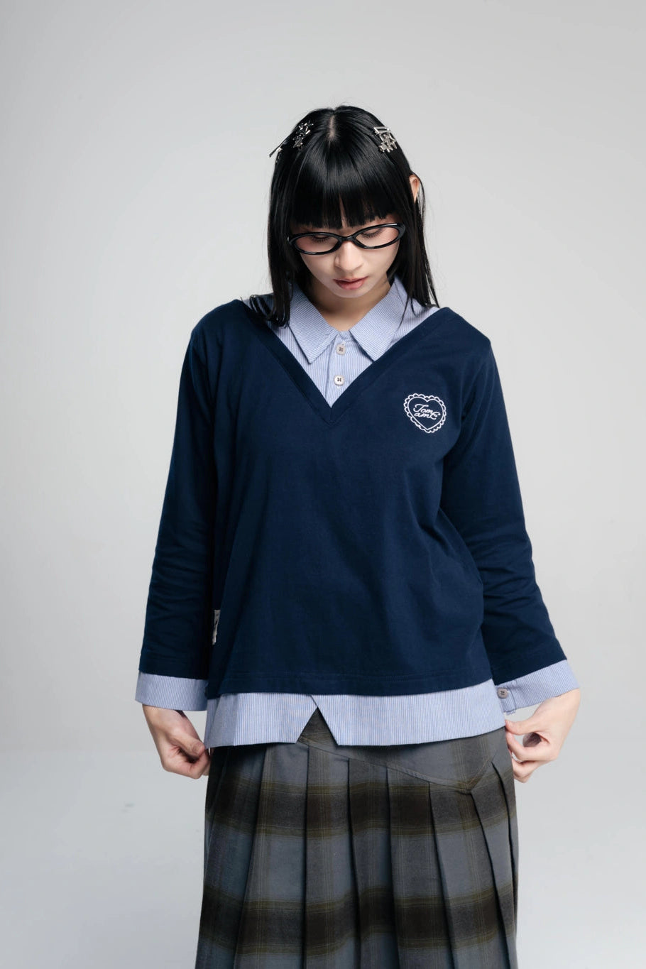Keshi Layered Shirt Brown - Tome Ame