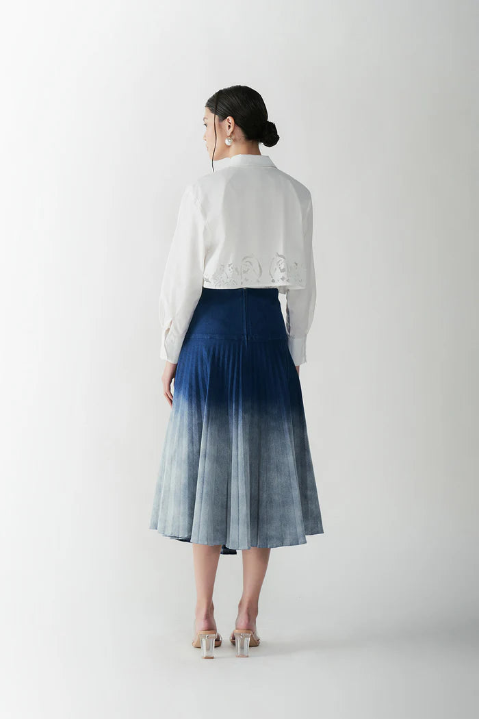 Nocturne Skirt Navy - Callie Cotton