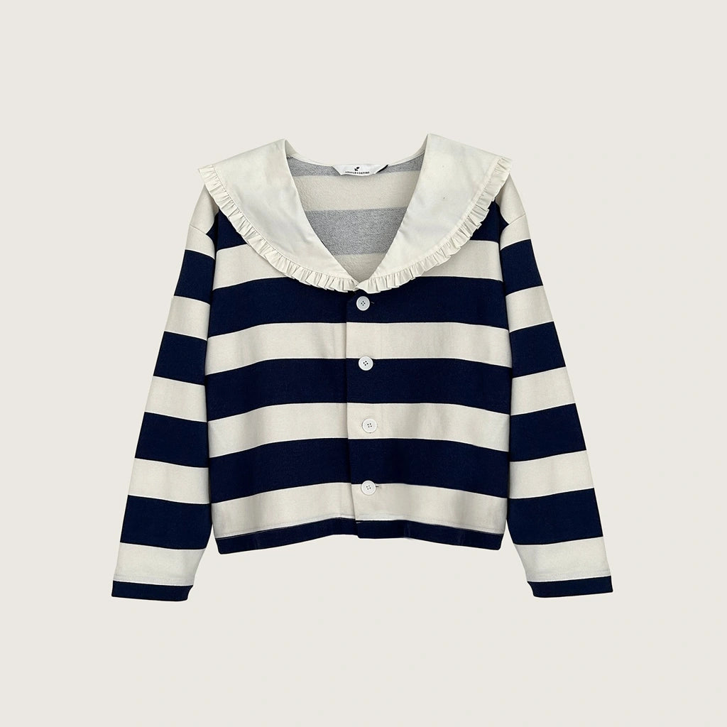 Girl Sailor Stripes Cardigan - Argyle & Oxford