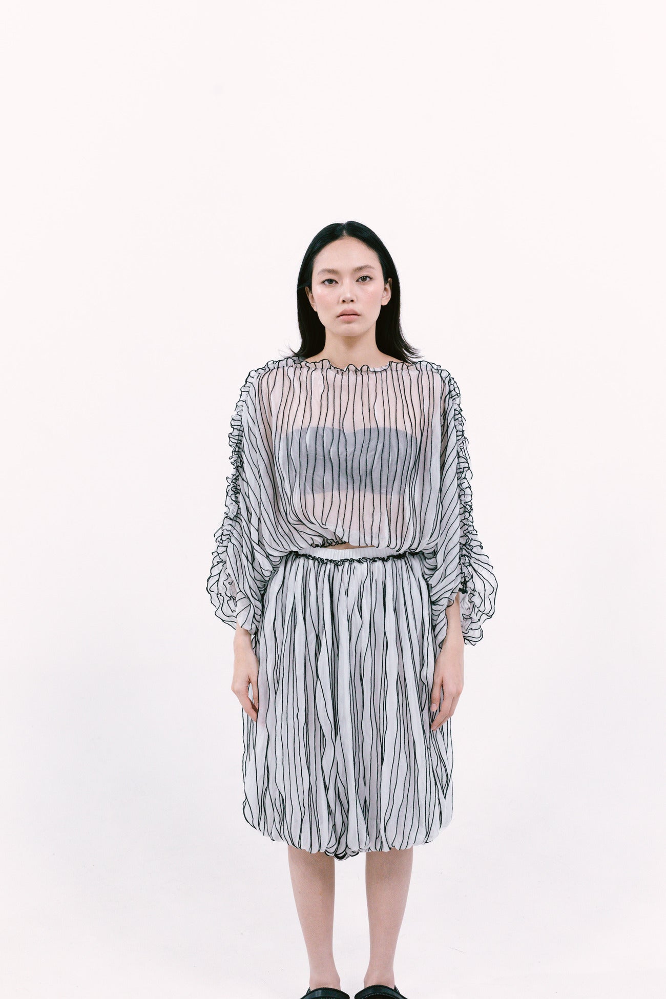 Rou Rou Top White/Black - La Douche Vita