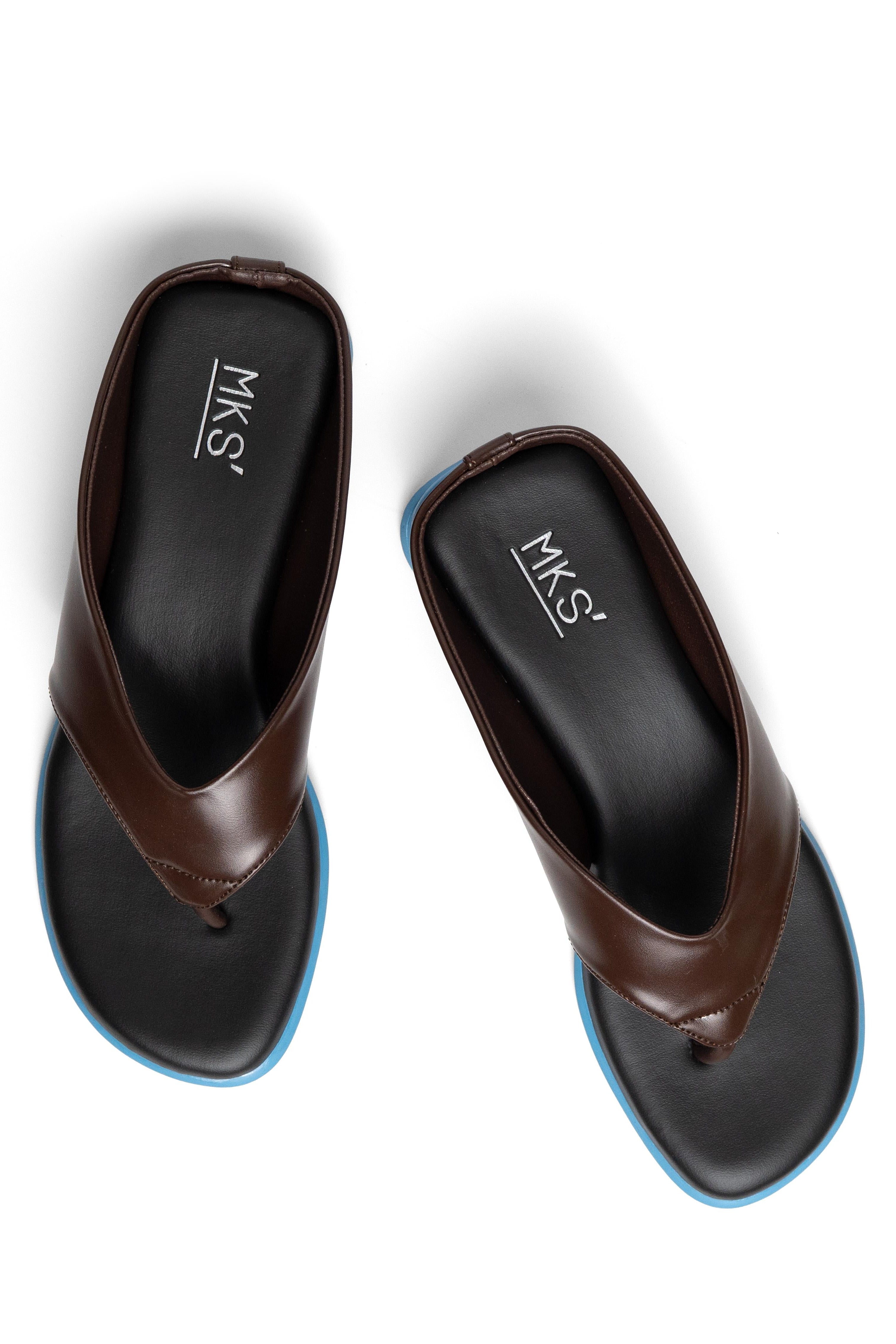 Pota Blue Brown - Mks Shoes