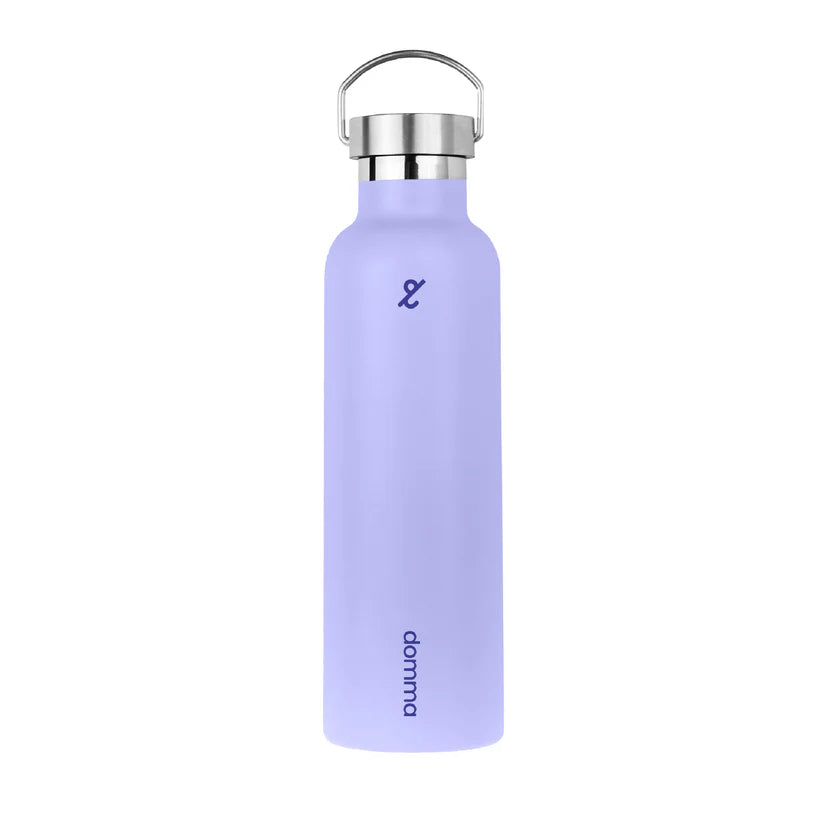 Purple metal handle lid tumbler by Domma on a white background