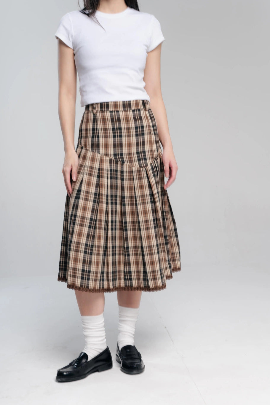 Naka Midi Skirt Brown - Tome Ame
