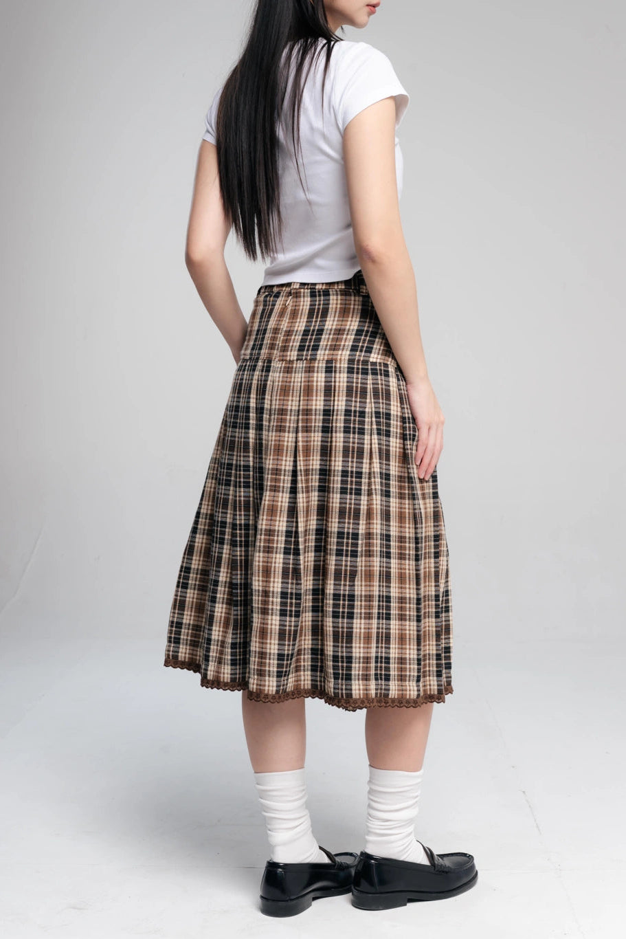 Naka Midi Skirt Brown - Tome Ame
