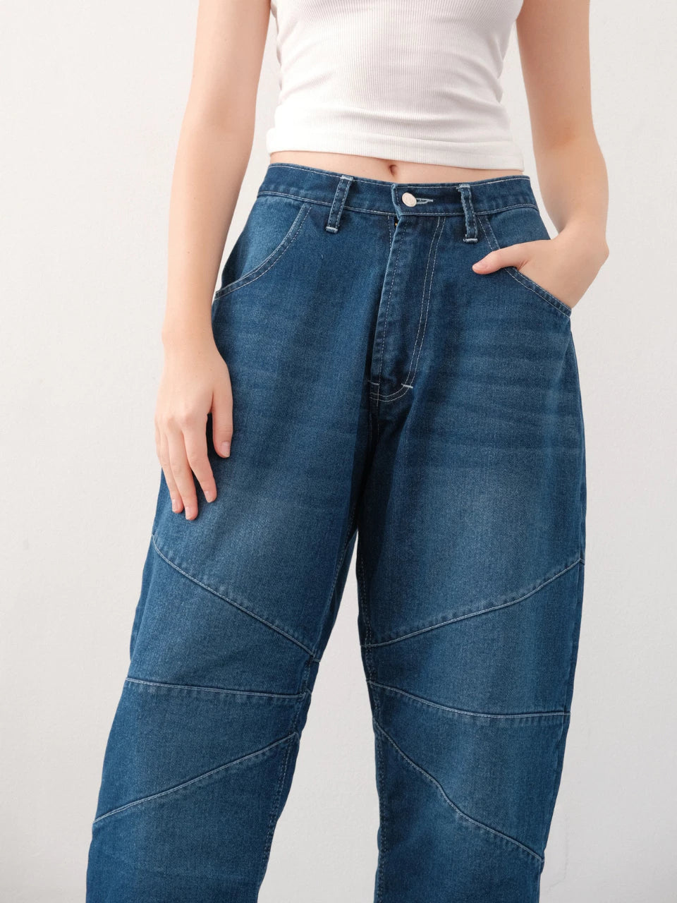 Noa Barrel Denim Jeans Pants - The Auctus