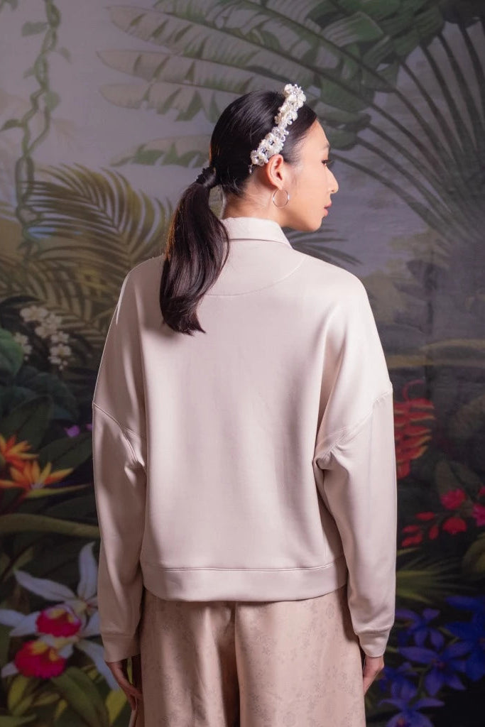 Nonaetal Cattleya Whisper Top Longsleeve Cream - Nona