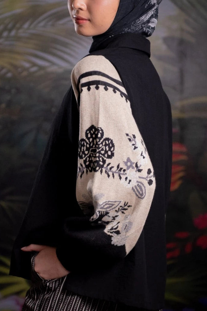 Nonaetal Celosia Whisper Knit Top Longsleeve Black - Nona