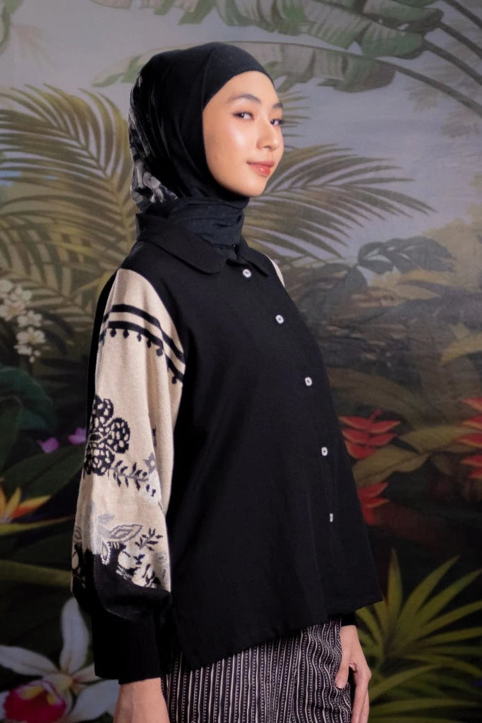 Nonaetal Celosia Whisper Knit Top Longsleeve Black - Nona