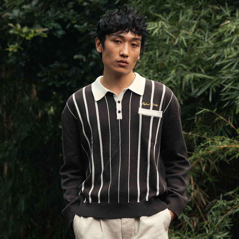 Osborne Knit Longsleeve Polo - Oxford Society