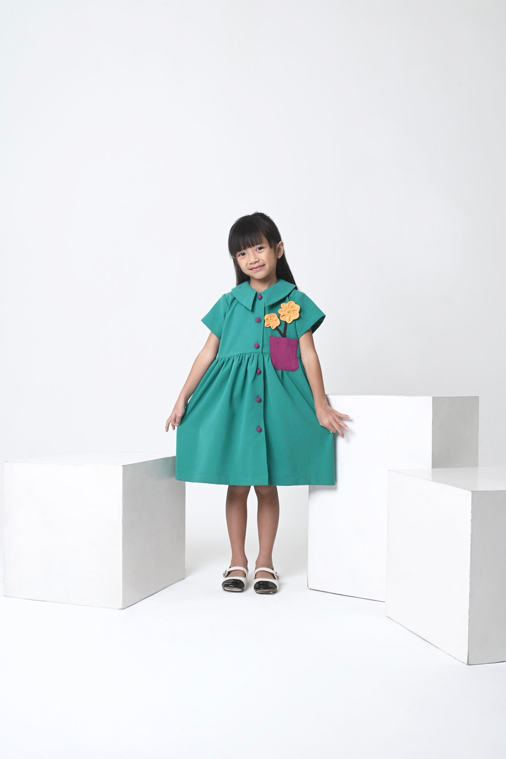 HGL Bambini - Luna Dress Green - Amber Kids