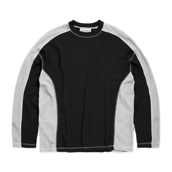 Nature Of Mind - Nom Waffle Crewneck Black