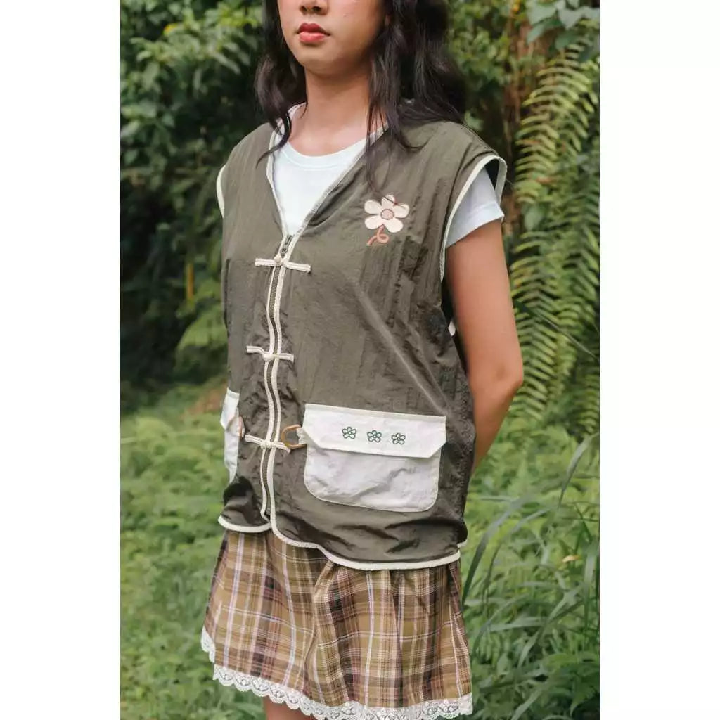 Riku Vest Green - Tome Ame